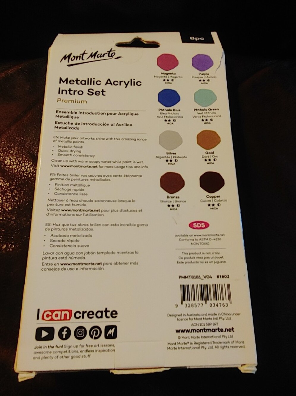 Metallic Acrylic Intro Set - Multi Metallic Colors - Picture 2 of 2